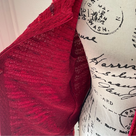 St. John Couture Red Knit Cardigan - Picture 9 of 14